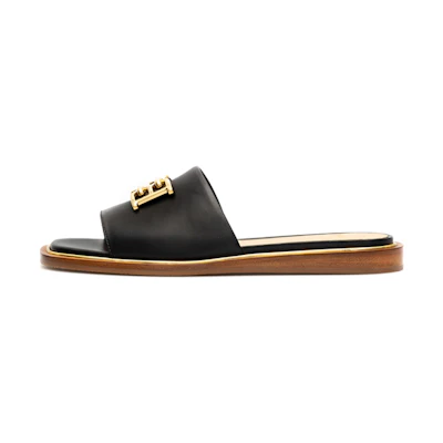 (W) BALLY Leather Low Sandal 'Black'