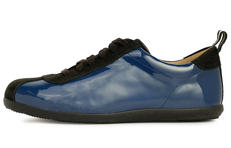 (W) BALLY Leather Low Top 'Blue Black Fashion'
