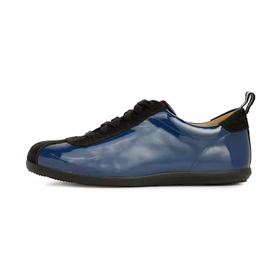 (W) BALLY Leather Low Top 'Blue Black Fashion'