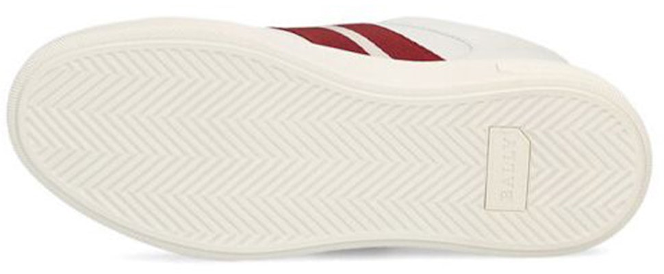 (W) BALLY Zapatillas de Cuero Blancas y Rojas de Caña Baja con Cordones 6303437 Shop (W) BALLY Zapatillas de Cuero Blancas y Rojas de Caña Baja con Cordones 6303437