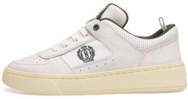 (Women) BALLY Leather Low-Top Lace-Up Sneakers 'Green and White' 6304789 (Women) BALLY Leather Low-Top Lace-Up Sneakers 'Green and White' 6304789
