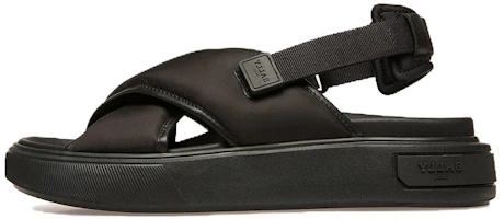 (Women) BALLY Leather Nylon Open Toe Flat Sandals 'Black' 6302868 (Women) BALLY Leather Nylon Open Toe Flat Sandals 'Black' 6302868