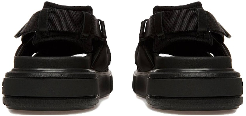(Women) BALLY Leather Nylon Open Toe Flat Sandals 'Black' 6302868 Lookbook (Women) BALLY Leather Nylon Open Toe Flat Sandals 'Black' 6302868