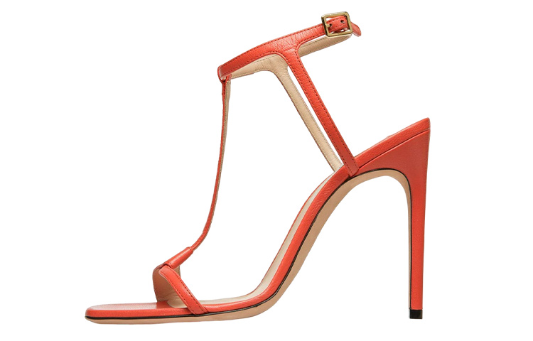 (Women) BALLY Leather Open-Toe Buckle Sandal 'Orange' 6303039