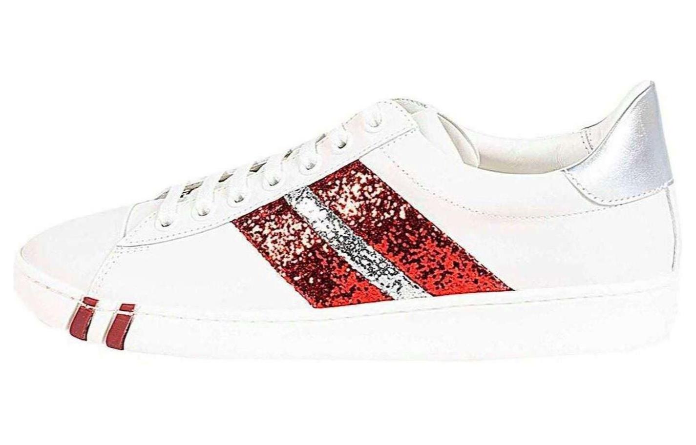 (W) BALLY Leather Patchwork Low-Top 'White Fashion'