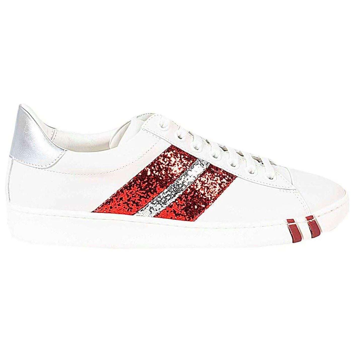 (W) BALLY Leather Patchwork Low-Top 'White Fashion' 圖 2