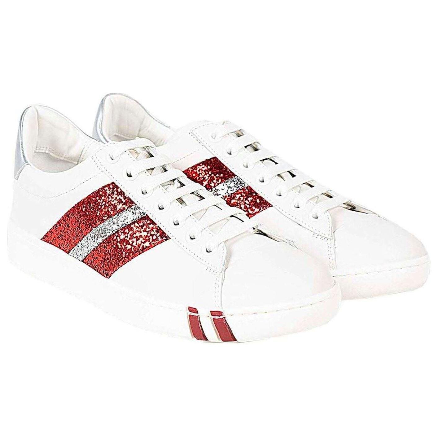 (W) BALLY Leather Patchwork Low-Top 'White Fashion' 圖 4