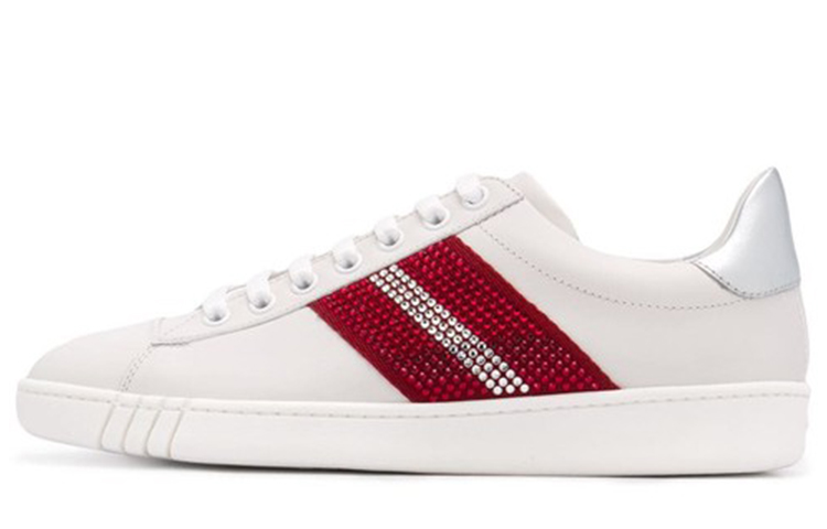 (W) BALLY Leather Patchwork Low-Top Sneaker 'White'