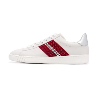 (W) BALLY Leather Patchwork Low-Top Sneaker 'White'