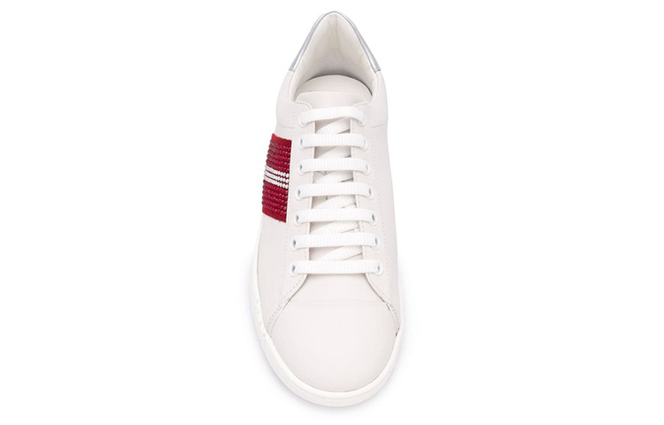 (W) BALLY Leather Patchwork Low-Top Sneaker 'White' 圖 3