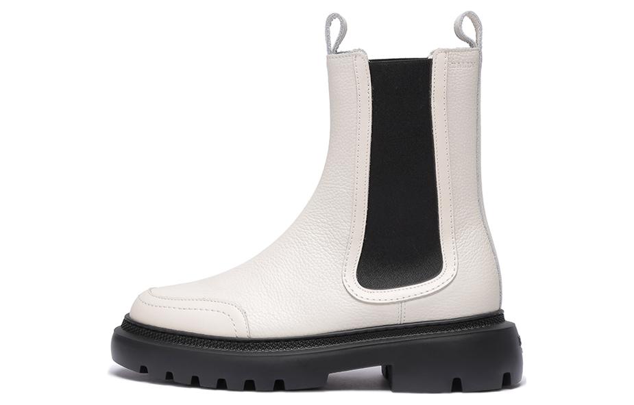 (Women) BALLY Leather Platform Chelsea Boot 'White' 6300688