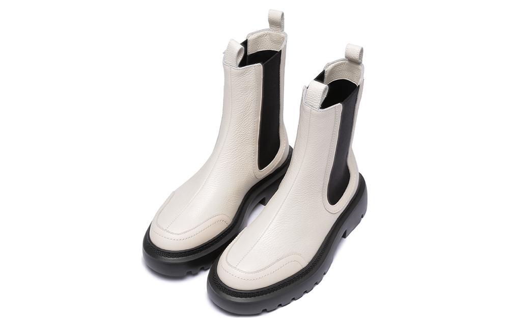 Lookbook (W) BALLY Bota Chelsea Plataforma de Piel 'Blanca' 6300688