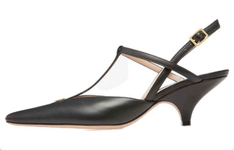 (Women) BALLY Leather Pointed Toe Heels 'Black Comfortable Stiletto' 6304649