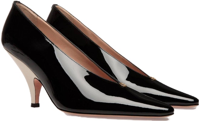 (W) BALLY Kulit Kasut Tumit Tinggi Slip-On Runcing 8.5cm 'Hitam' 6304827 Order (W) BALLY Kulit Kasut Tumit Tinggi Slip-On Runcing 8.5cm 'Hitam' 6304827