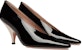 (W) BALLY Kulit Kasut Tumit Tinggi Slip-On Runcing 8.5cm 'Hitam' 6304827