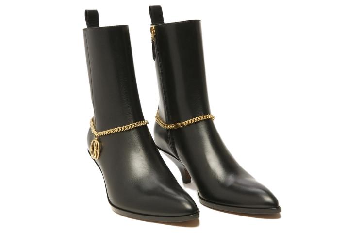 (W) BALLY Leather Pointed Toe Zip Ankle Boot 'Black' 圖 3