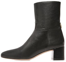 (Women) BALLY Leather Round-Toe Block Heel Zip-Up Ankle Boots 'Black' 6304591 (Women) BALLY Leather Round-Toe Block Heel Zip-Up Ankle Boots 'Black' 6304591