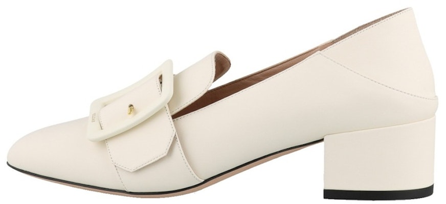 (Women) BALLY Leather Round-Toe Fashion 'Chunky Heel - White' 6231118 Buy (Women) BALLY Leather Round-Toe Fashion 'Chunky Heel - White' 6231118