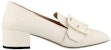 (W) BALLY Kulit Hujung Bulat Fesyen 'Tumit Tebal - Putih' 6231118