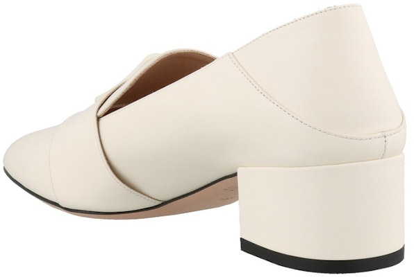 (Women) BALLY Leather Round-Toe Fashion 'Chunky Heel - White' 6231118 Shop (Women) BALLY Leather Round-Toe Fashion 'Chunky Heel - White' 6231118