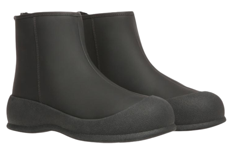 (W) BALLY Leather Round-Toe Zip Ankle Boots 'Black' 圖 2