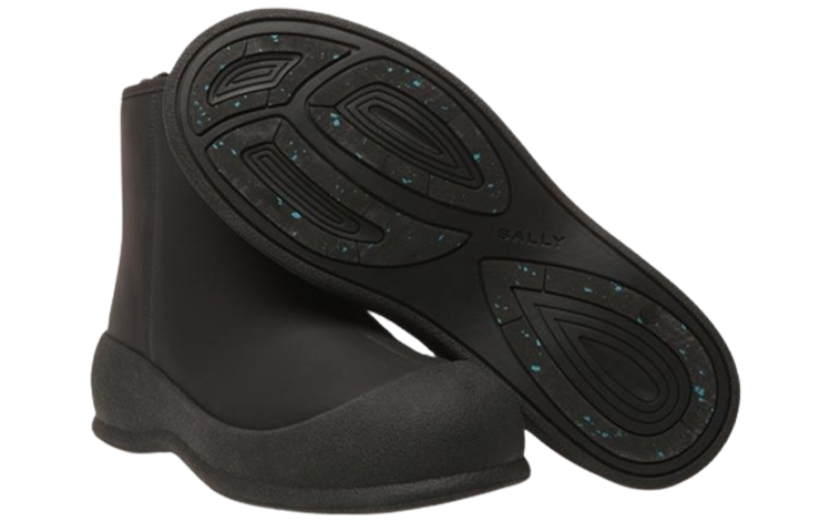 (W) BALLY Leather Round-Toe Zip Ankle Boots 'Black' 圖 4