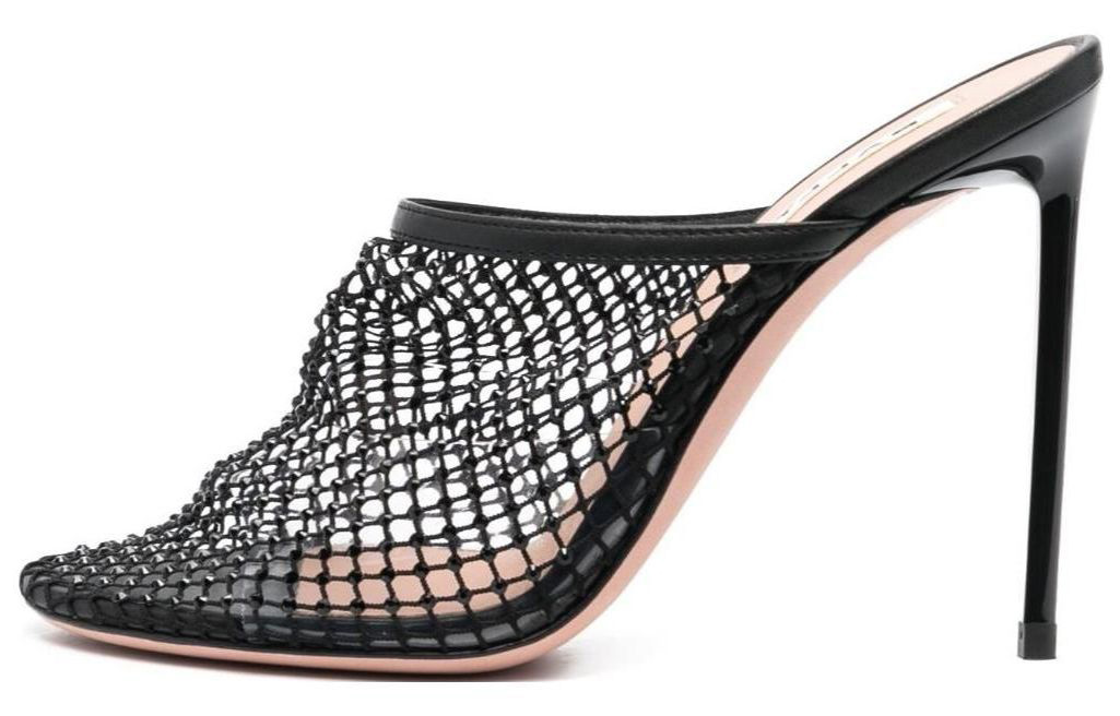 (Women) BALLY Leather Round Toe 'Fashion Slide Black Heel' 6304039
