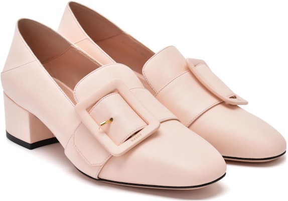 (W) BALLY Kulit Bertumit Blok Hujung Bulat dengan Gelang 'Light Pink' 6231119CPLITC Order (W) BALLY Kulit Bertumit Blok Hujung Bulat dengan Gelang 'Light Pink' 6231119CPLITC