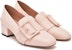 (W) BALLY Kulit Bertumit Blok Hujung Bulat dengan Gelang 'Light Pink' 6231119CPLITC
