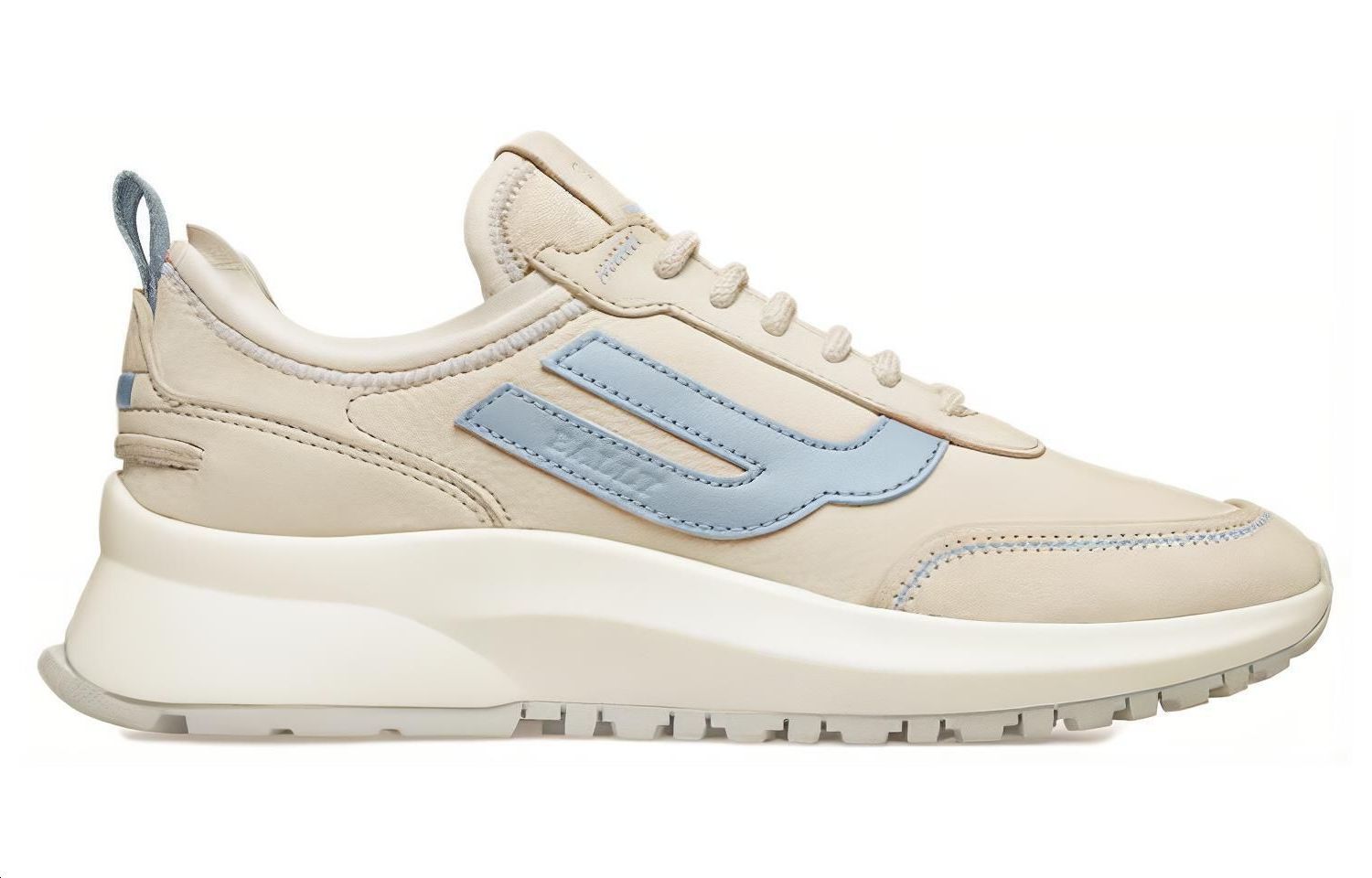 (W) BALLY Leather Round Toe Lace-up Low Top 'White Casual' 圖 2