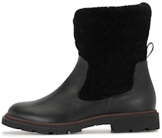 (Women) BALLY Leather Short Boot 'Faux Fur Trim Black' 6235041 (Women) BALLY Leather Short Boot 'Faux Fur Trim Black' 6235041