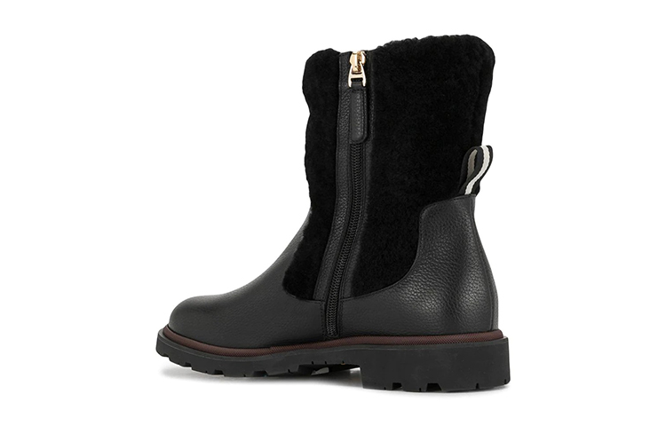 Lookbook (W) But BALLY But Kulit Pendek 'Trim Bulu Tiruan Hitam' 6235041