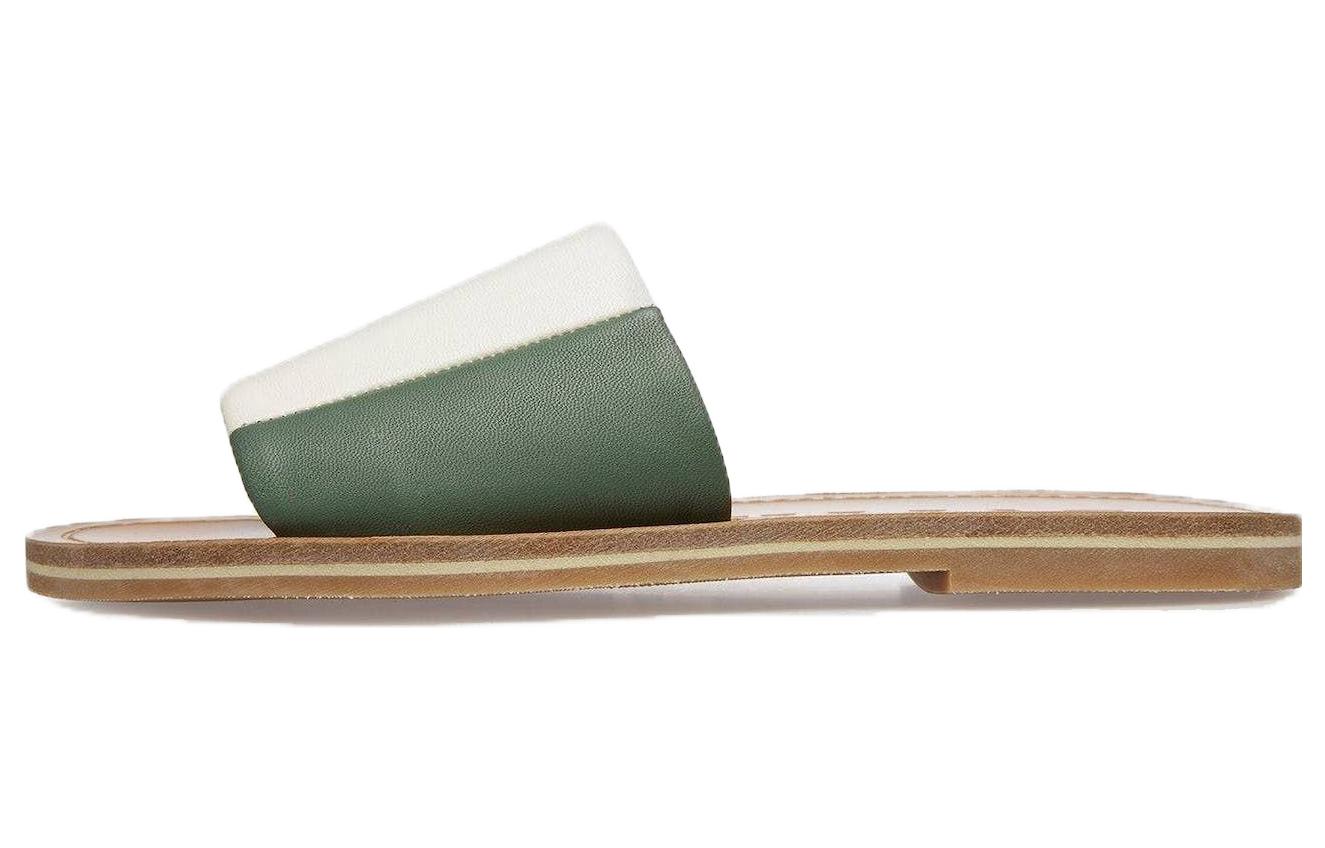 (Women) BALLY Leather Slide 'White Green' 6303417