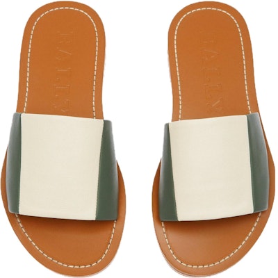 (W) 발리 레더 슬라이드 (화이트 그린) 6303417 Order (W) 발리 레더 슬라이드 (화이트 그린) 6303417