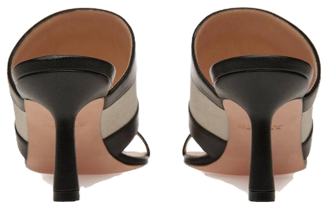 (W) BALLY Leather Slide Heel 'Black and White' 圖 3