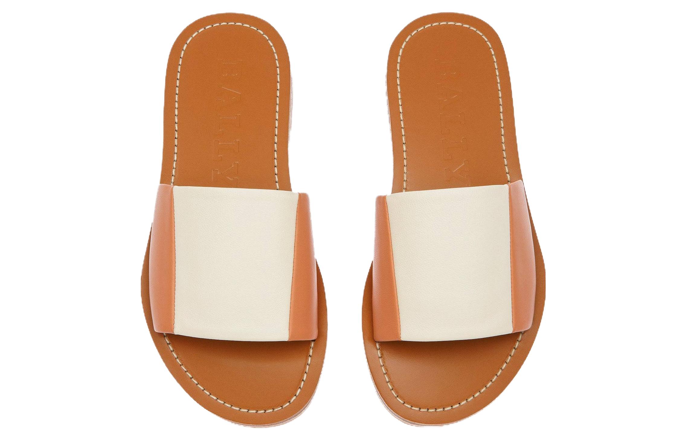 (W) BALLY Leather Slip-On 'White Orange' 圖 2