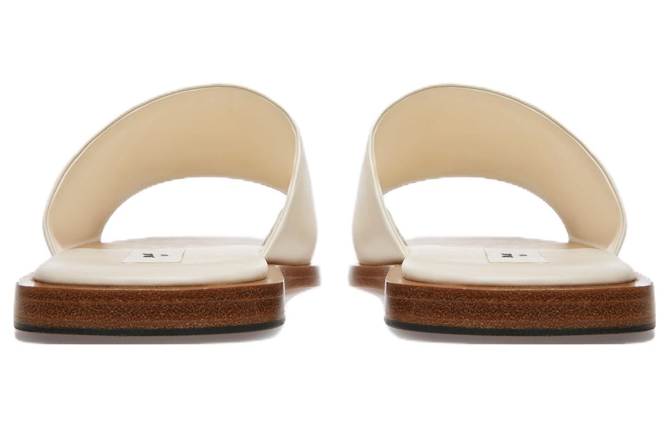 (W) BALLY Leather Slip-On Flat 'Fashion Slide White' 圖 3