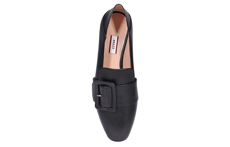 Lookbook (Women) BALLY Leather Slip-On Round Toe Block Heel 'Black' 6231117