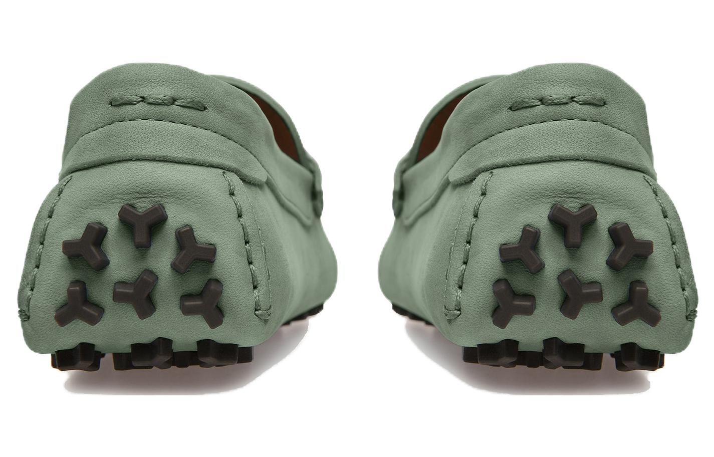 (W) BALLY Leather Slip-On Round Toe Low-Top 'Green' 圖 3