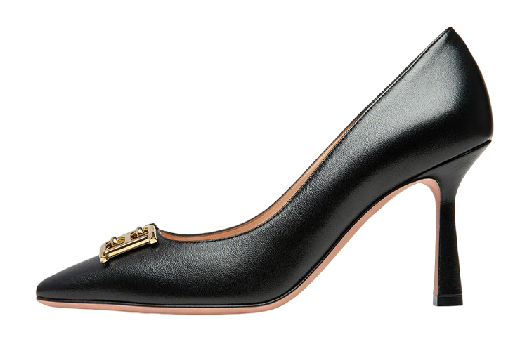 (Women) BALLY Leather Slip-On Stiletto 'Black Heel 8.5cm' 6301722