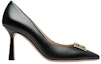 Order (W) BALLY Kasut Slip-On Kulit Stiletto 'Tumit Hitam 8.5cm' 6301722