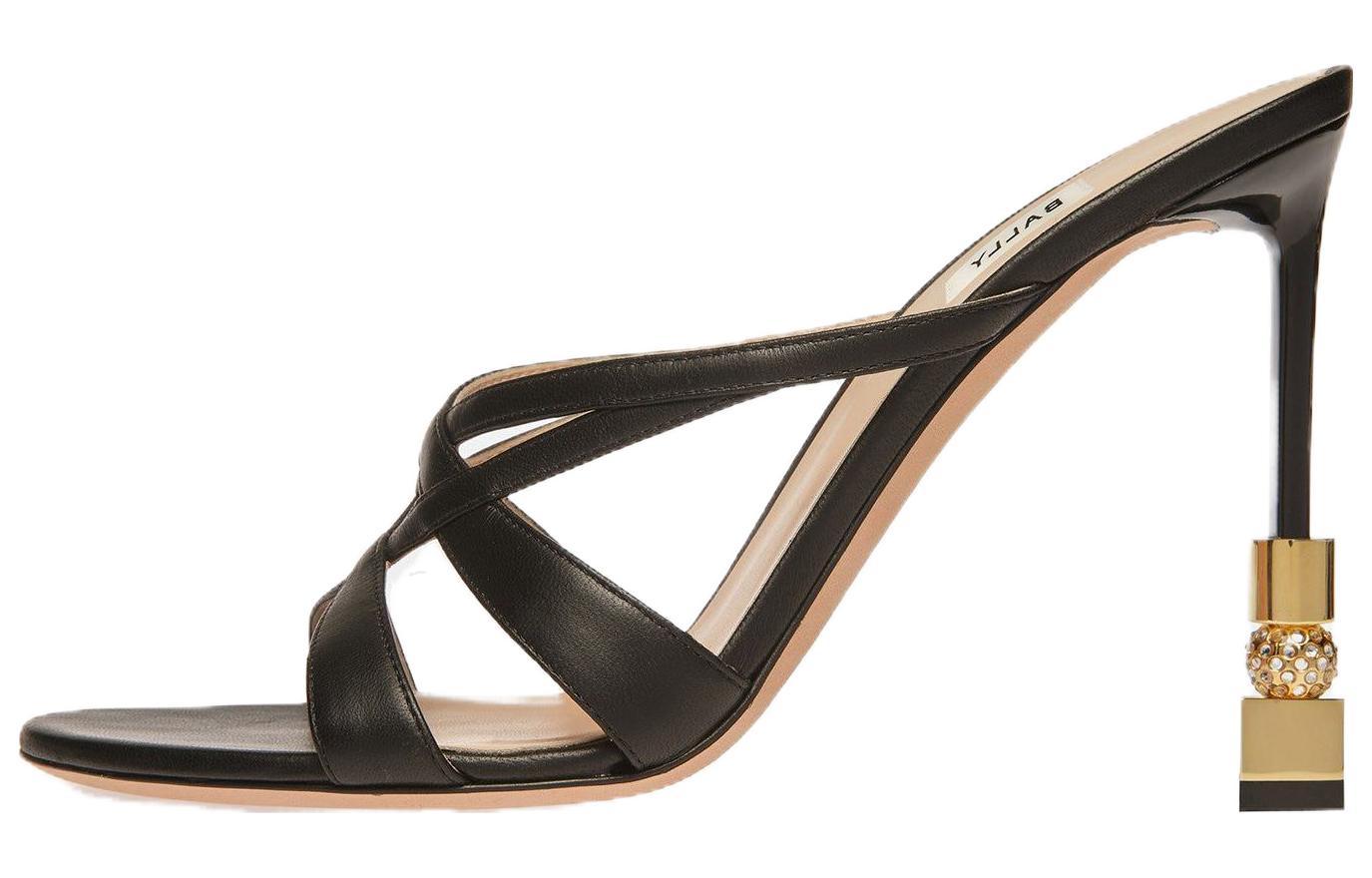 (Women) BALLY Leather Slip-On Stiletto 'Fashion Sandal Black' 6304289