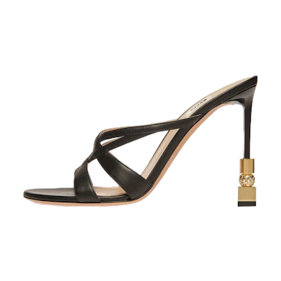 (W) BALLY Leather Slip-On Stiletto 'Fashion Sandal Black'