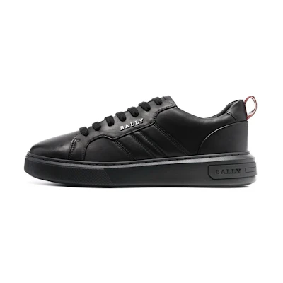 (W) BALLY Leather Sneaker 'Black Lace-Up'