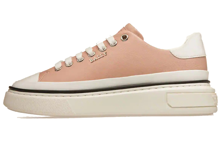 (W) BALLY Leather Sneaker 'Pink Casual Fashion'