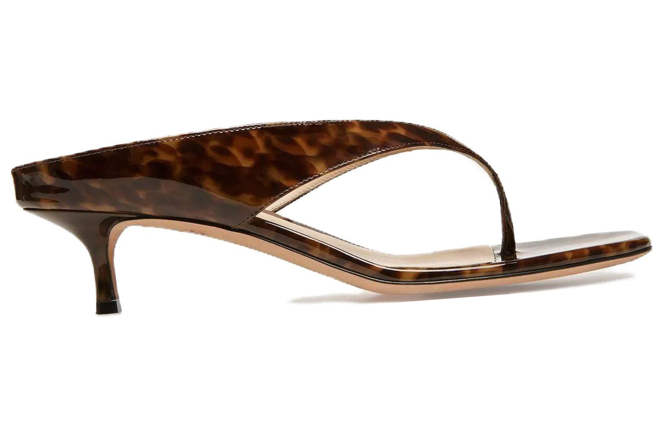 (W) BALLY Leather Thong Sandal 'Brown' 圖 2