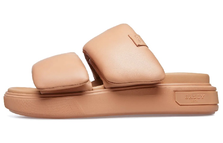 (W) BALLY Leather Velcro Sandal 'Peach'