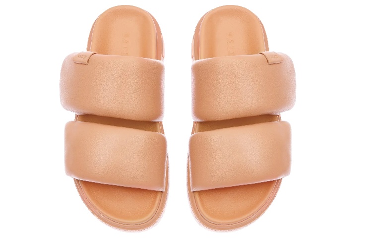(W) BALLY Leather Velcro Sandal 'Peach' 圖 2