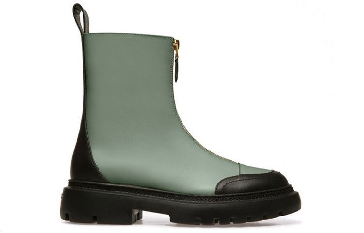 (W) BALLY Leather Zip Boot 'Green Colorblock' 圖 2
