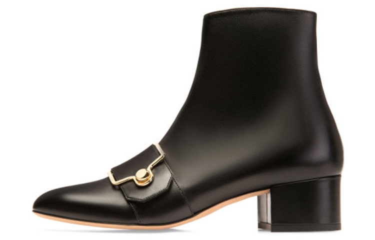 Buy (W) BALLY Botines de Cuero con Cremallera 'Moda Negra' 6228103